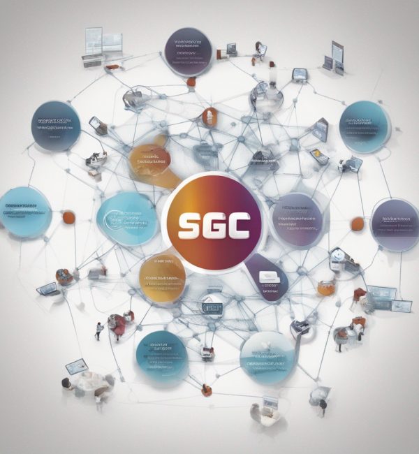 Create an image that encapsulates Grupo SGC's mission of integrating technologies and coordinating p